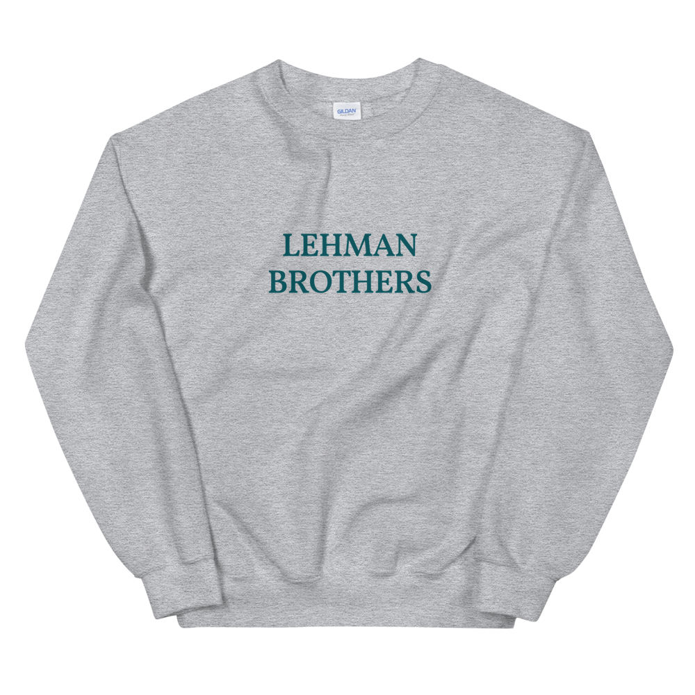 Lehman Brothers sweatshirt - inspired by vintage corporate merchandise