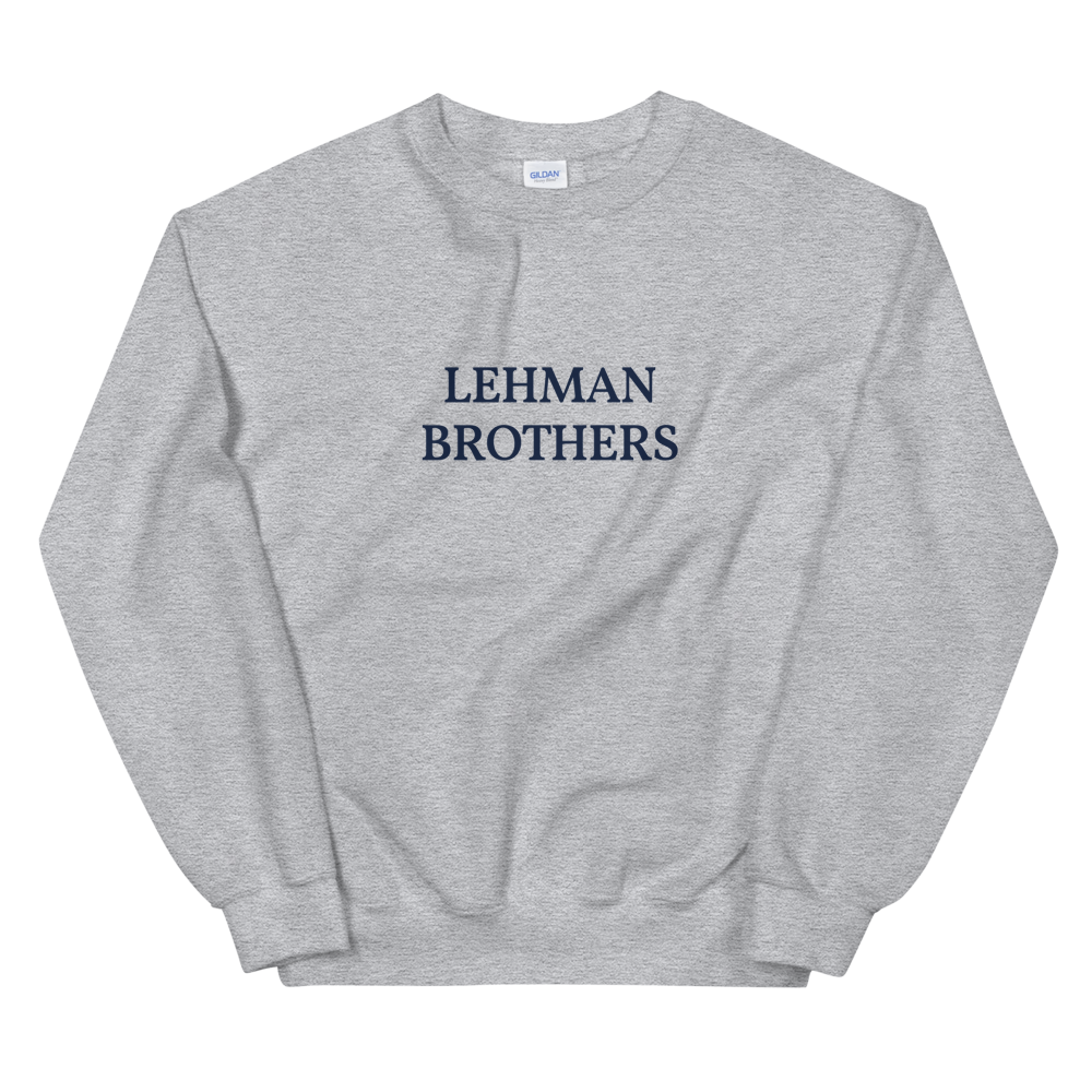 Lehman Brothers sweatshirt - inspired by vintage corporate merchandise