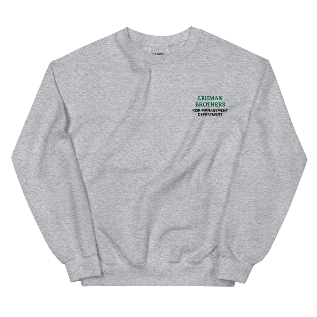 LEHMAN BROTHERS RISK MANAGEMENT DEPARTMENT SWEATSHIRT