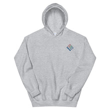 Load image into Gallery viewer, Enron Embroidered Hoodie - Inspired by vintage corporate merch
